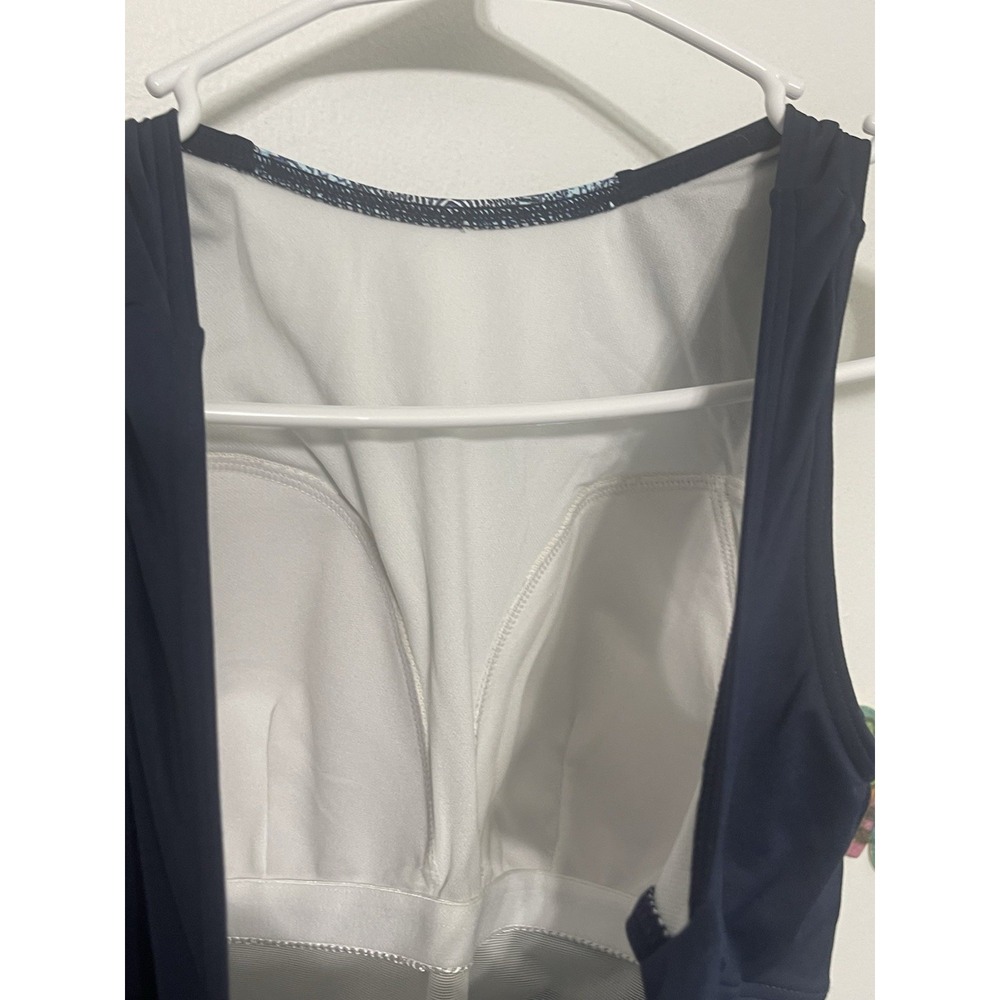 Sunseeker Swimdress Womens 10 Blue Tie Back Molded Cups One Piece Swimwear - Picture 7 of 11